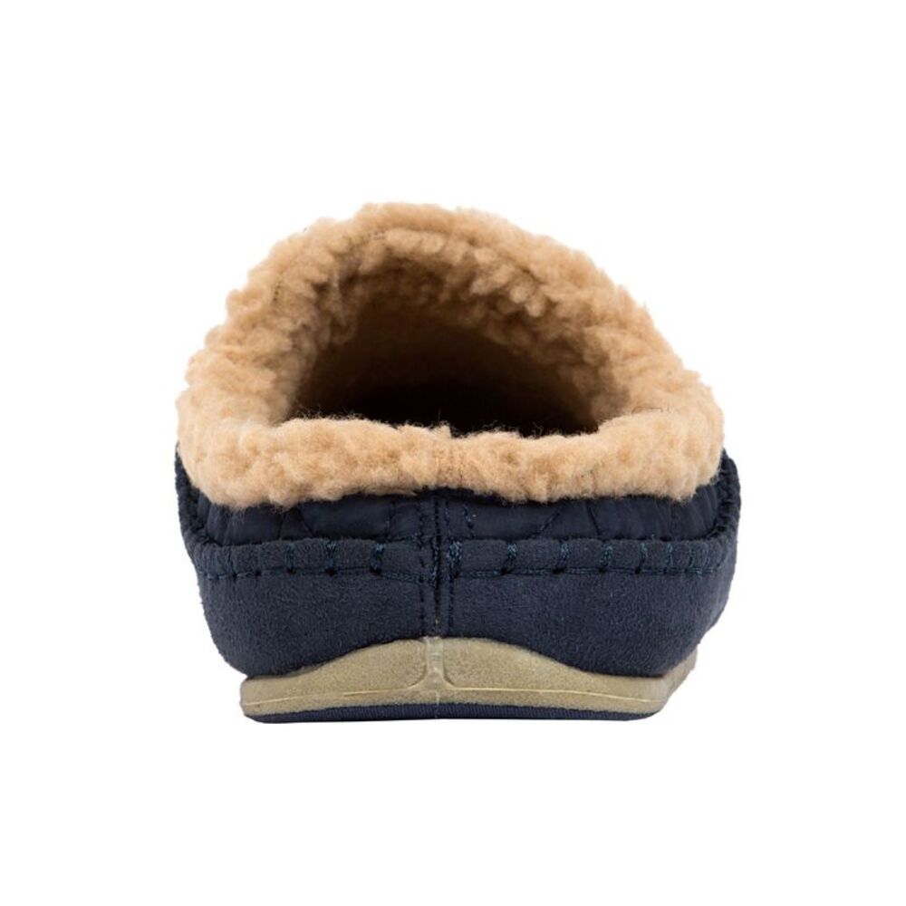 DEER STAGS Mens Navy Quilted Comfort Alma Round Toe Slip On Slippers Shoes 7 M - Picture 2 of 4